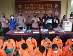 Polres Mojokerto Berhasil Amankan 30 Pelaku Tindak Kriminal Selama 12 hari,Satu Diantaranya Bersenpi