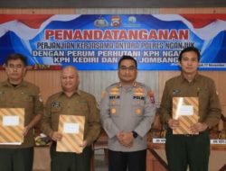 Berantas Illegal Logging, Perhutani Teken MOU bersama Polres Nganjuk