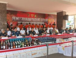 Pemusnahan Barang Sitaan Hasilkerjasama Rutan Antara Polda Dan Dirjen Bea Cukai