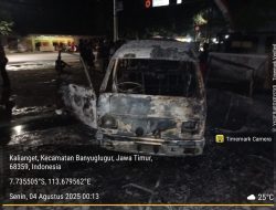Mobil Diduga Angkut Pertalite Terbakar di Banyuglugur, Satu orang Luka Bakar malam ini
